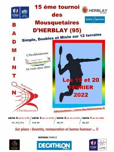 Appel aux bénévoles pour le 15 ème tournoi des Mousquetaires 19 et 20 février