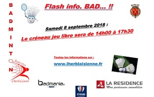 Samedi 8 septembre - Jeu libre de 14h à 17h30