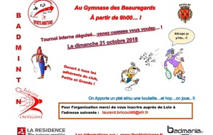 Tournoi interne 21 octobre 2018