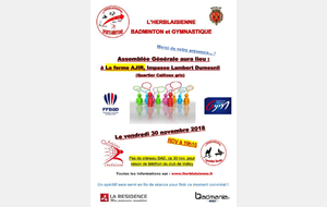 ASSEMBLEE GENERALE du 30 novembre 2018