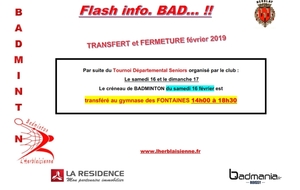 Transfert & Fermeture Fevrier 2019