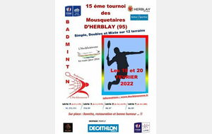 Les convocations du 15 ème tournoi des Mousquetaires