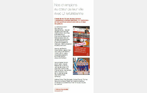 Les bons résultats du Badminton et de la Gymnastique Masculine mis à l'honneur dans le dernier numéro du magazine de la ville.