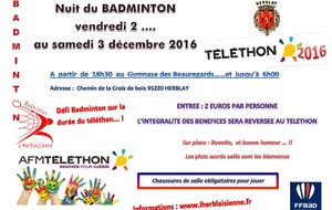 Téléthon - Nuit du Badminton