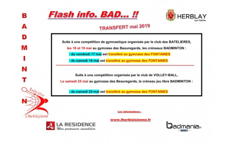 Transfert BAD mai 2019