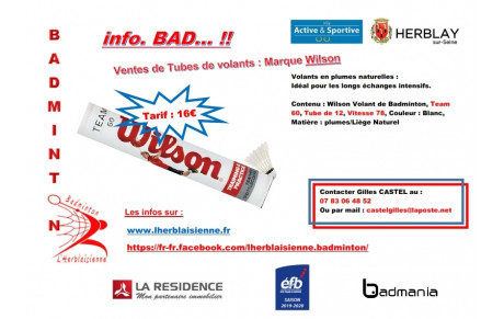 Vente: Tubes de volants 