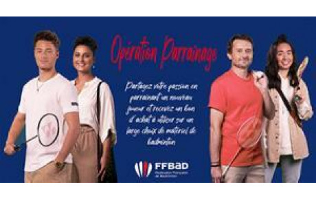 Opération parrainage de la FFBAD pour remercier les fidèles licenciés