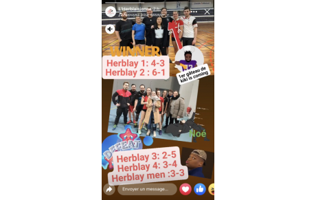 2 victoires importantes pour Herblay 1 et Herblay 2 pour le début des phases finales des IC