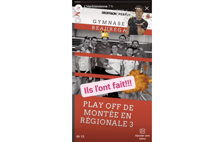L'équipe 1 accède à la Régionale 3