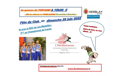 Fête du club Gymnastique Masculine - 26 juin 2022